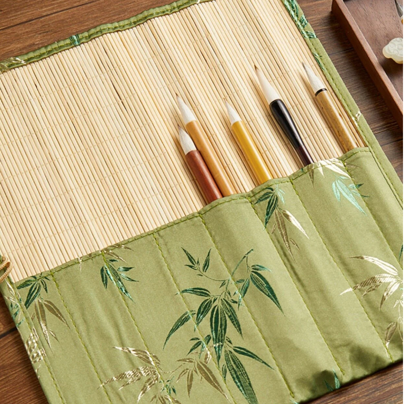 Pen Pouch Roll - Antique Chinese Style Calligraphy Brush Roll