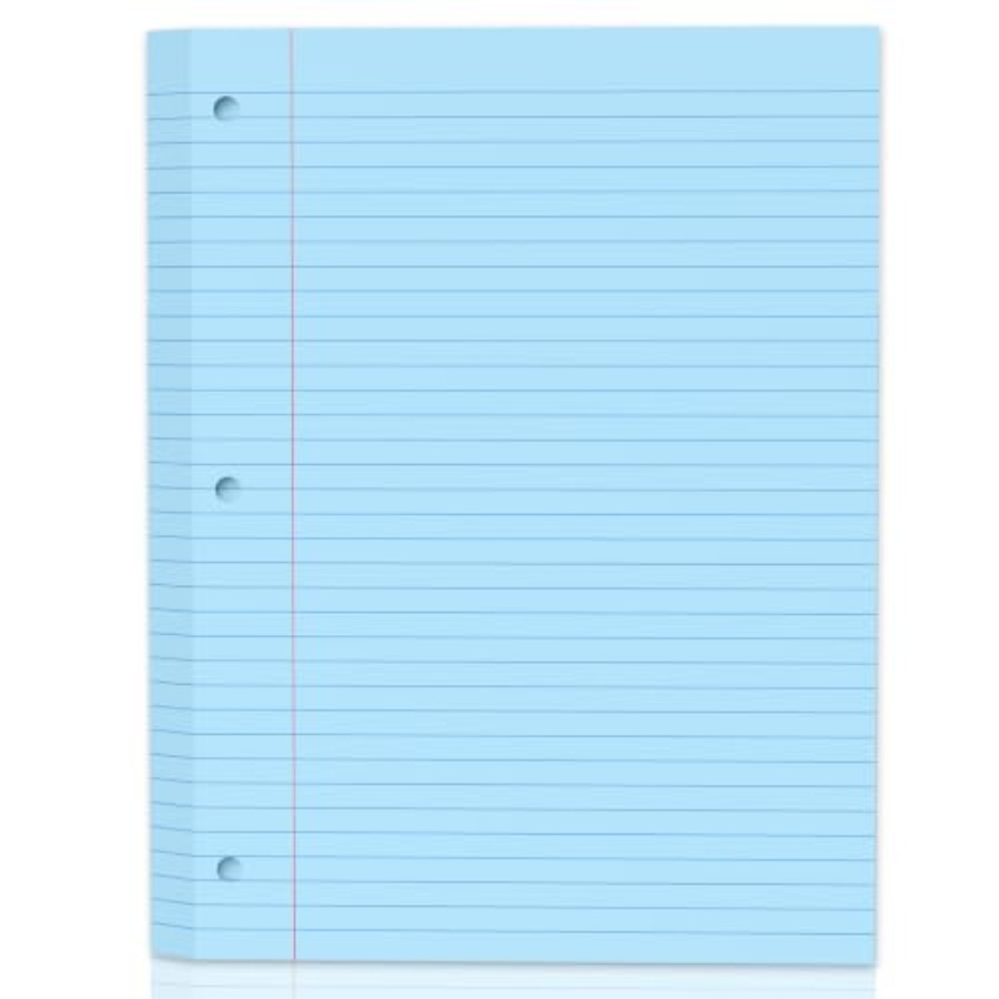 Paper Punch 3 Hole - 120 Sheets Blue 8x10.5 Inch Loose