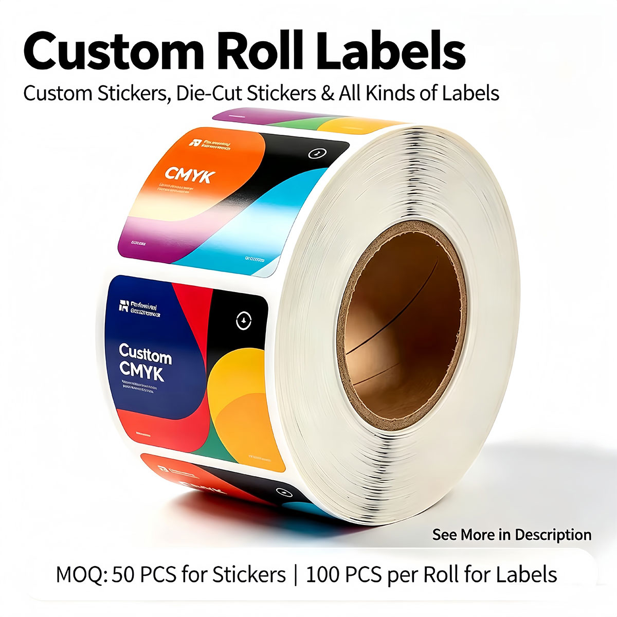 Sticker Label Roll - Custom printed roll labels: design your