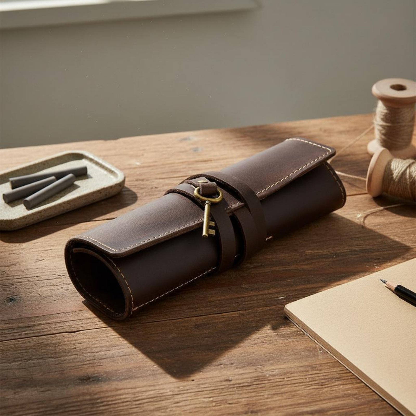 Leather Foldable Writing Utens – Pen Pouch Roll Bewertung und Preis