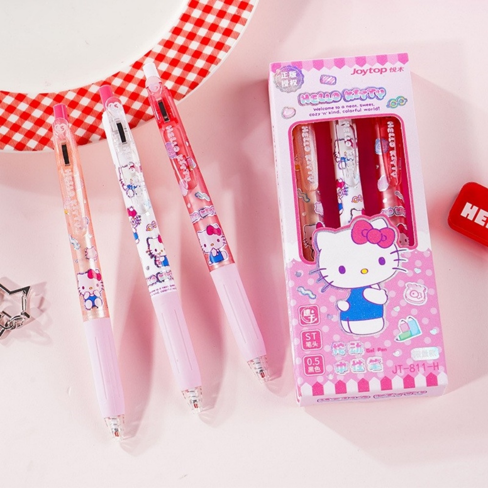 Genuine 3 Pcs/Set Sanrio Gel P – Gel Ink Pen Set Bewertung und Preis