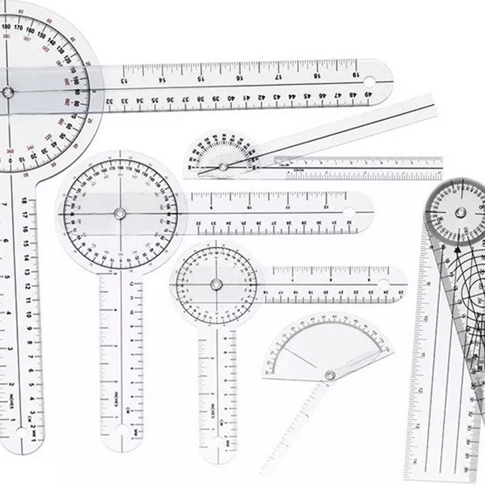 Angle Ruler  Goniometer Set PV – Ruler Set Transparent Bewertung und Preis