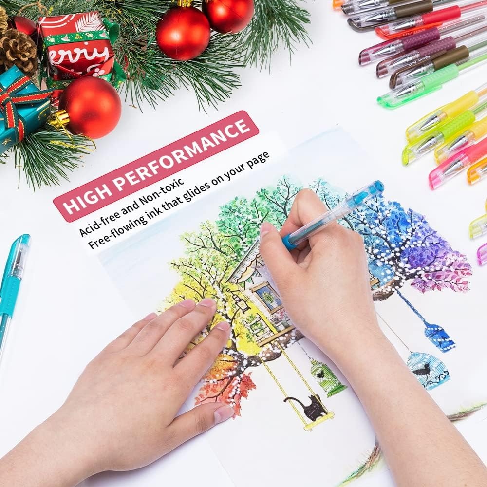 100 Glitter Gel Pens Set, 30%  – Gel Ink Pen Set Bewertung und Preis