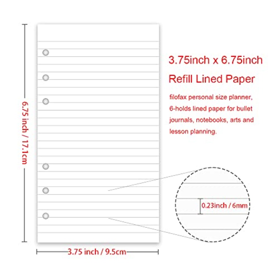 A6 Lined Refill Paper, / Pages – Paper Punch 3 Hole Bewertung und Preis