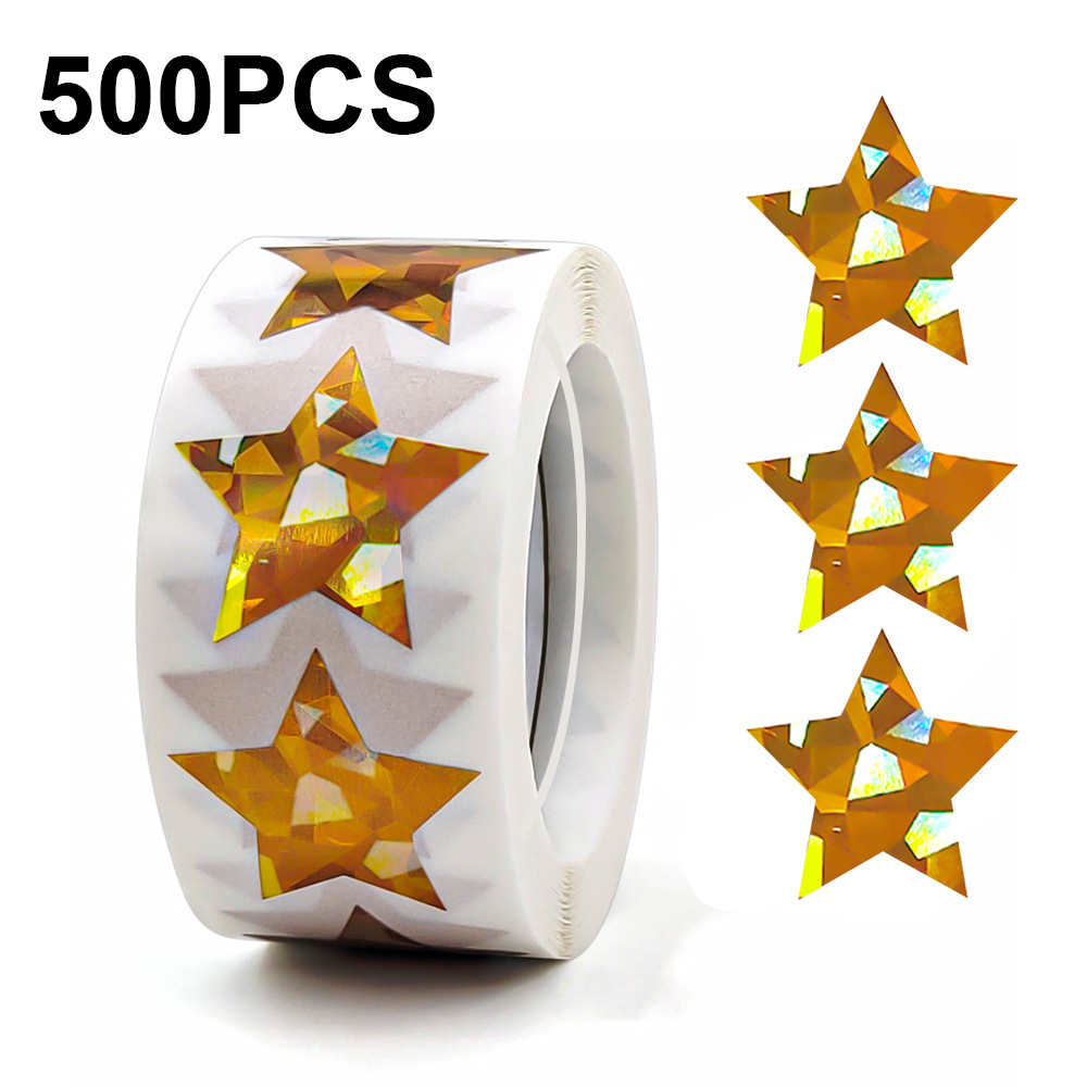 JCAC 500pcs/roll 1 Inch Hologr – Sticker Label Roll Bewertung und Preis