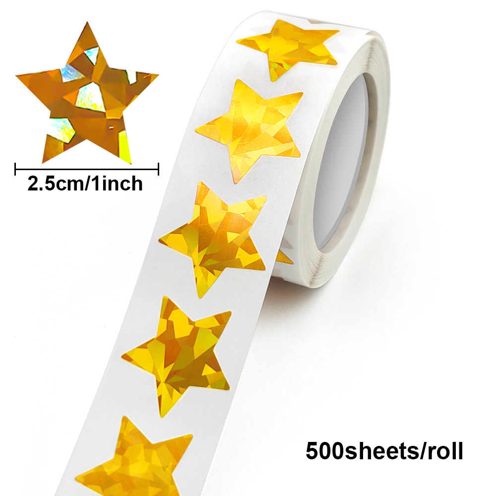 JCAC 500pcs/roll 1 Inch Hologr – Sticker Label Roll Bewertung und Preis
