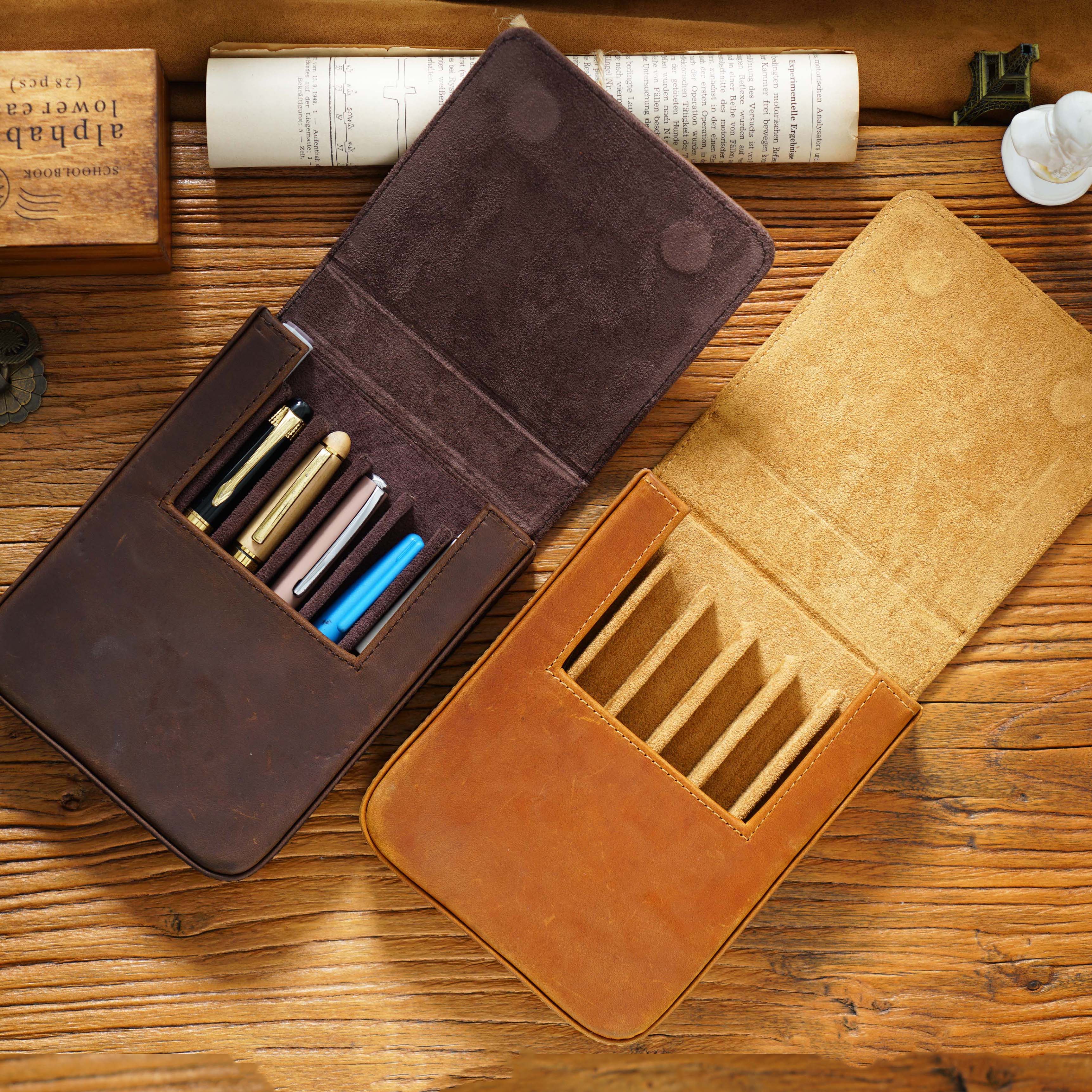 Handmade Crazy Horse Leather P – Pen Pouch Roll Bewertung und Preis