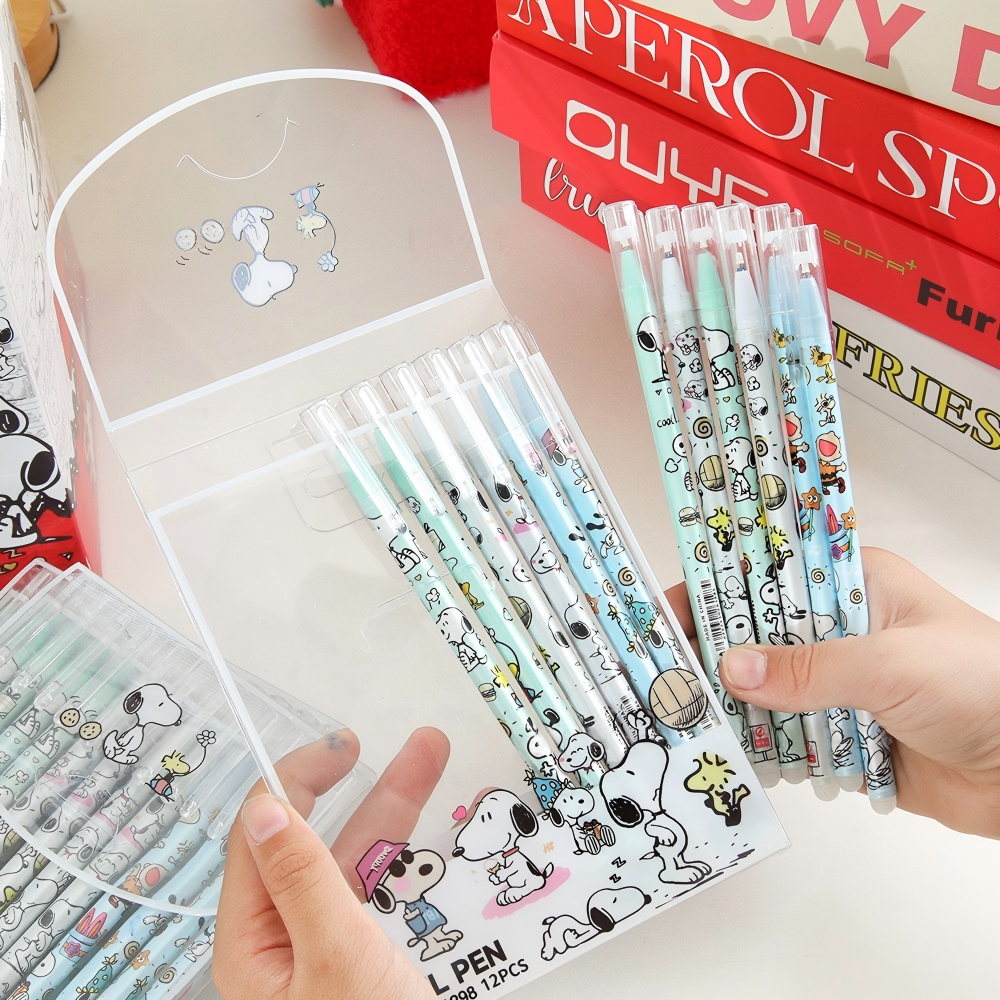 12 Pcs/Set Kawaii Snoopy Erasa – Gel Ink Pen Set Bewertung und Preis