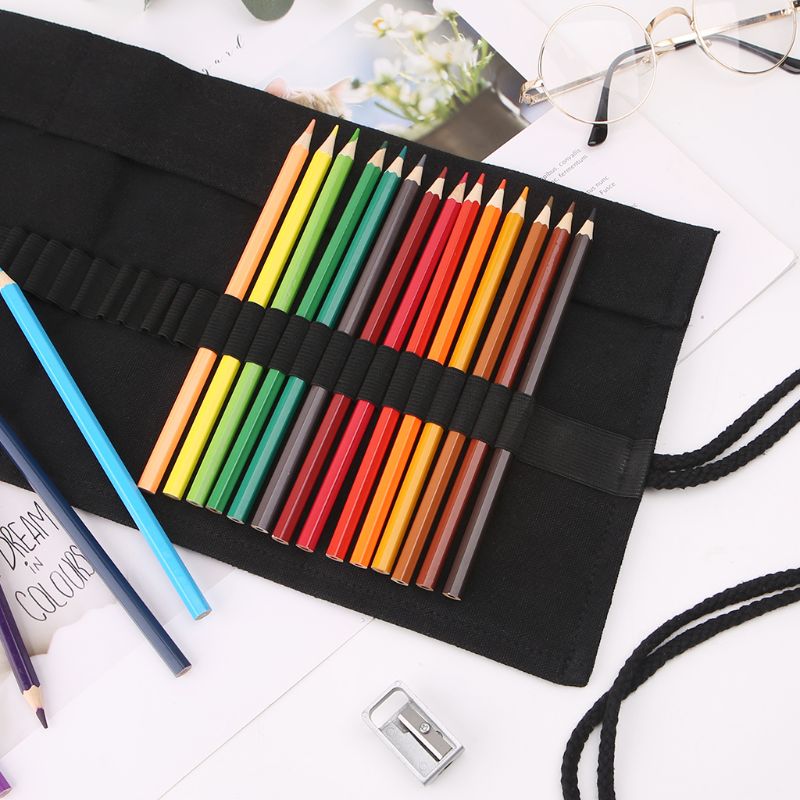 Black Color School Pencil for  – Pen Pouch Roll Bewertung und Preis