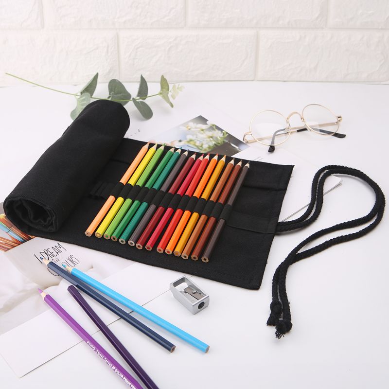 Black Color School Pencil for  – Pen Pouch Roll Bewertung und Preis