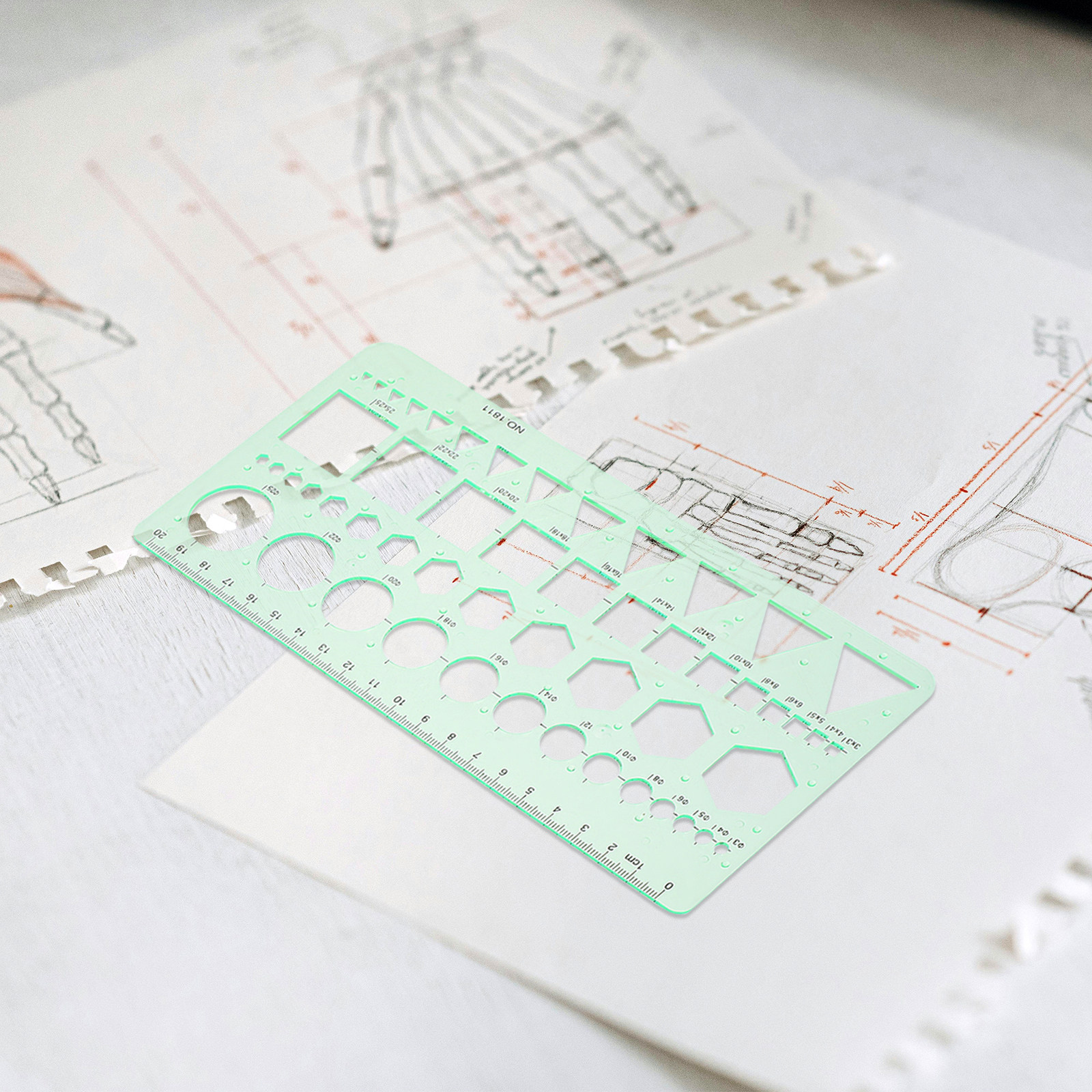 2Pcs Transparent Drawing Templ – Ruler Set Transparent Bewertung und Preis
