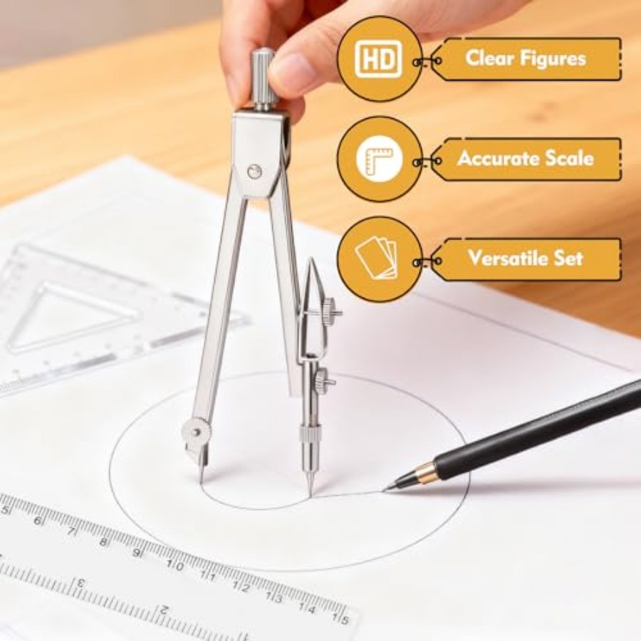 Geometry Set - 7Pcs Geometry K – Compass Geometry Set Bewertung und Preis