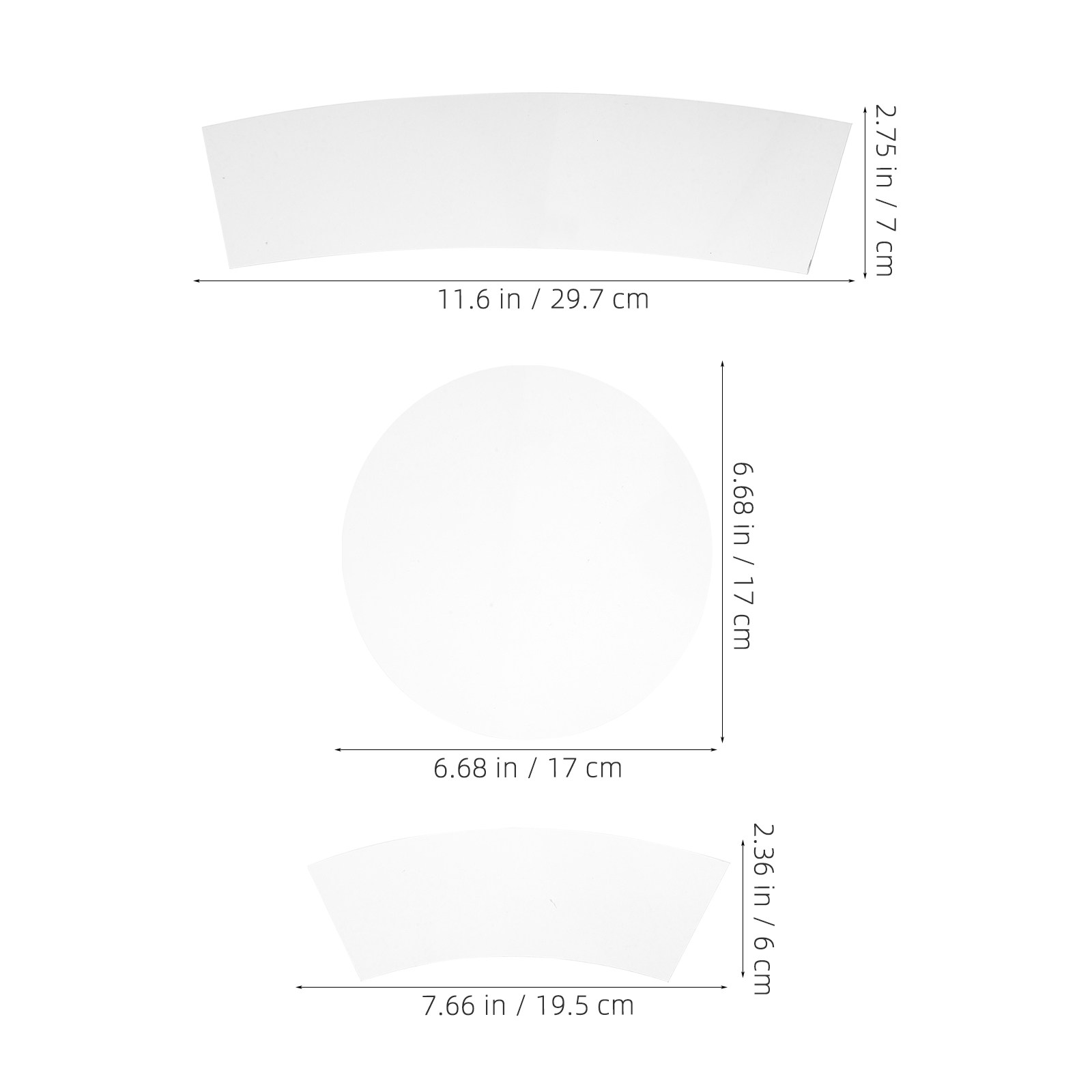 3Pcs Clear Acrylic Bucket Hat  – Ruler Set Transparent Bewertung und Preis