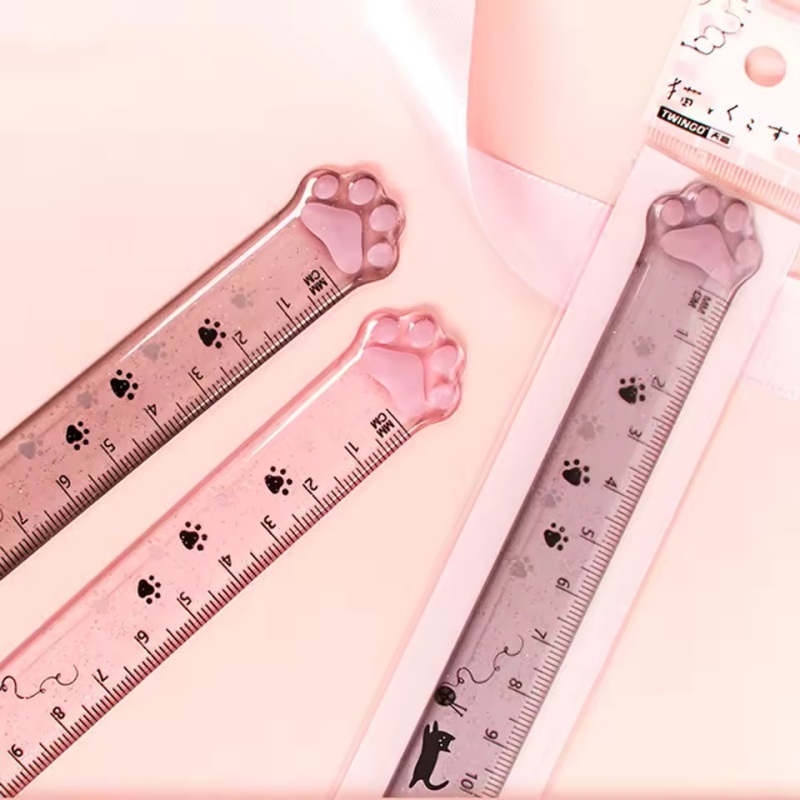 1Pcs Cat Paw Design Ruler Meas – Ruler Set Transparent Bewertung und Preis