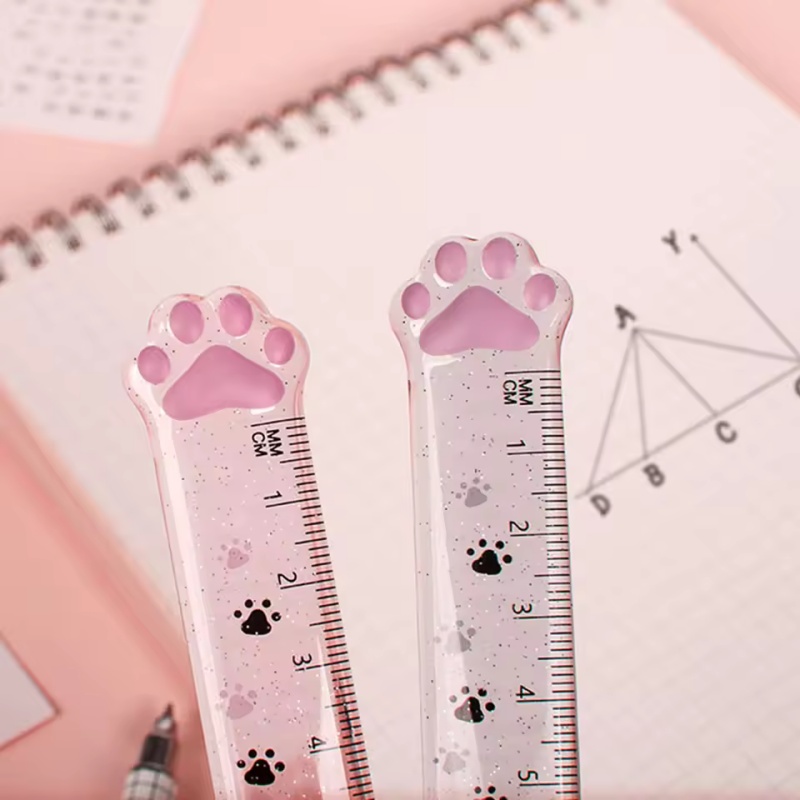 1Pcs Cat Paw Design Ruler Meas – Ruler Set Transparent Bewertung und Preis