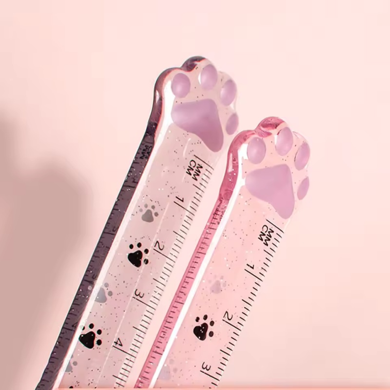 1Pcs Cat Paw Design Ruler Meas – Ruler Set Transparent Bewertung und Preis