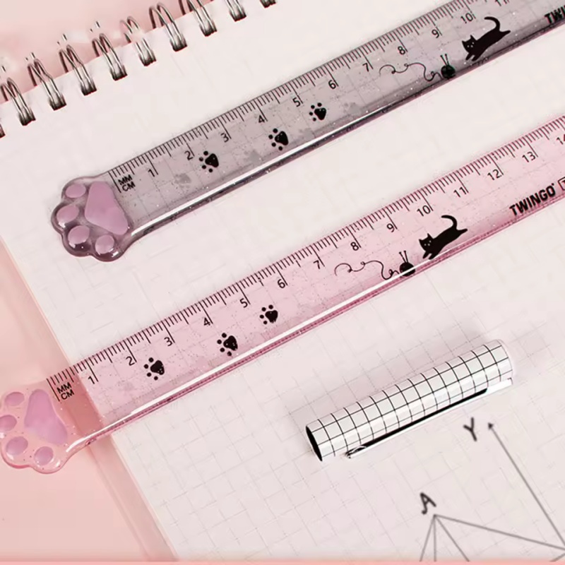 1Pcs Cat Paw Design Ruler Meas – Ruler Set Transparent Bewertung und Preis