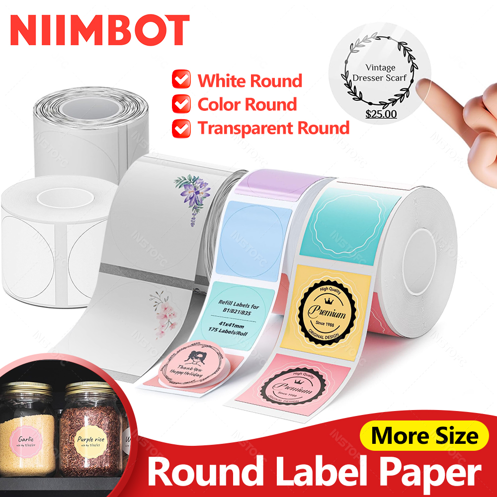 NiiMBOT B21 B1 B3S Round Label – Label Printer Tape Bewertung und Preis