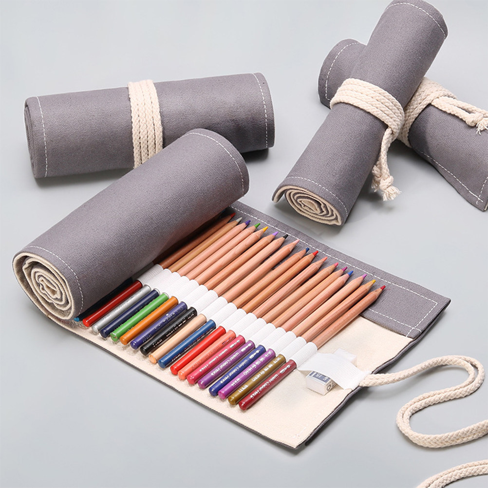 1Pcs Large Capacity Canvas Pen – Pen Pouch Roll Bewertung und Preis