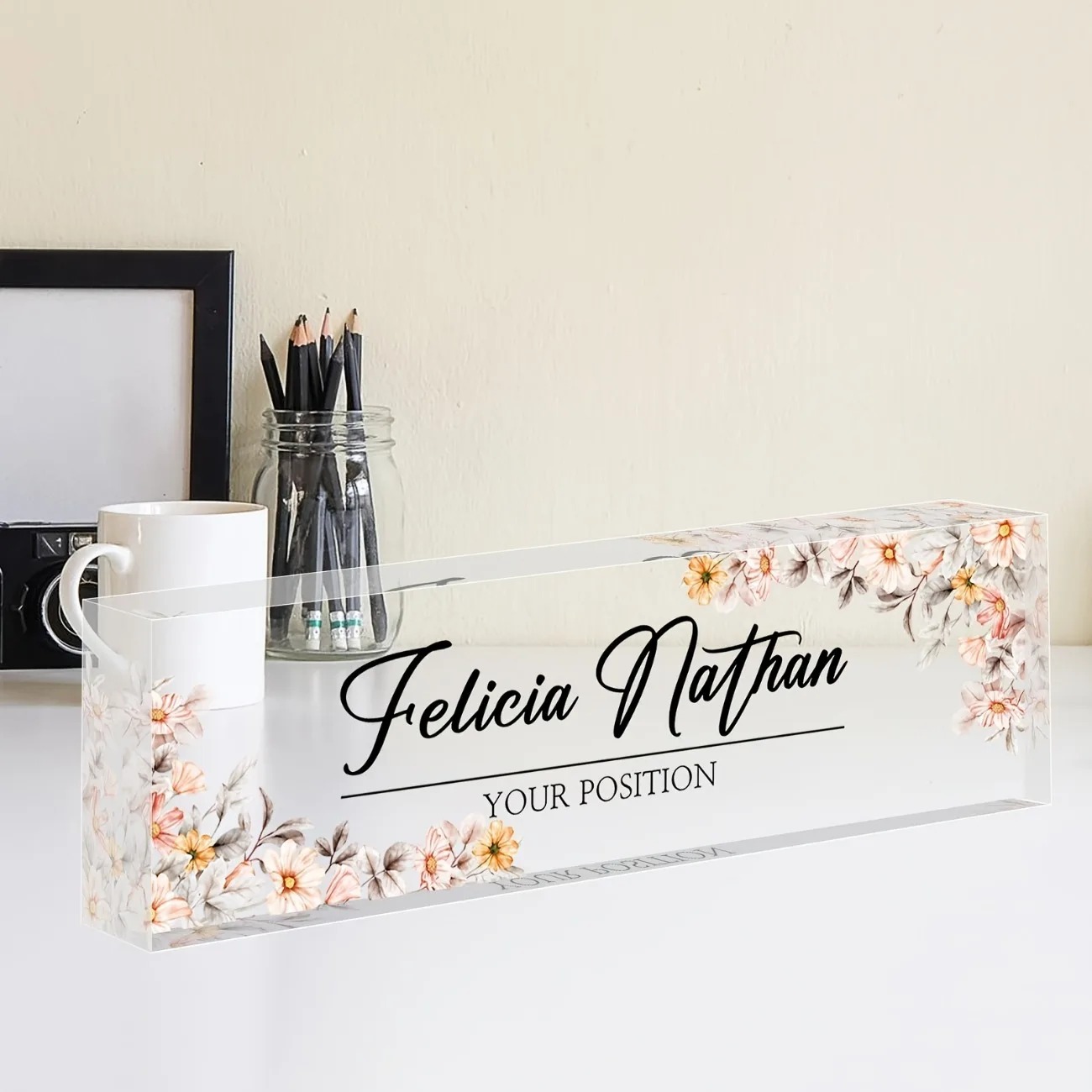 [2D Flat] Custom Acrylic Desk  – Desk Name Plate Bewertung und Preis