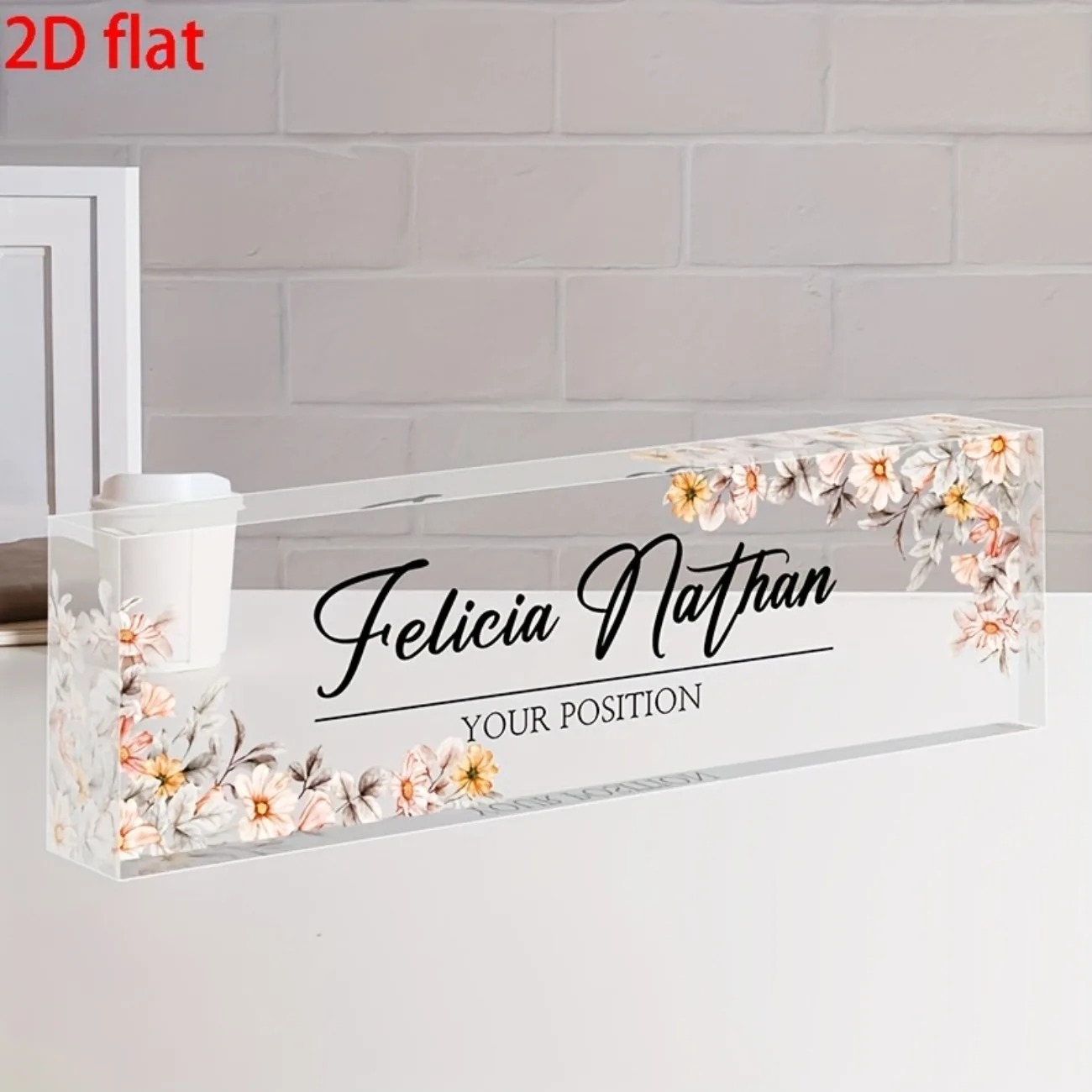 [2D Flat] Custom Acrylic Desk  – Desk Name Plate Bewertung und Preis