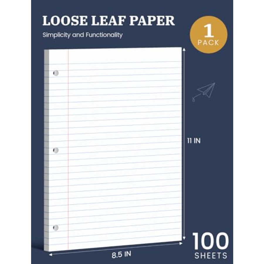 Loose Leaf Paper, 100 Sheets N – Paper Punch 3 Hole Bewertung und Preis