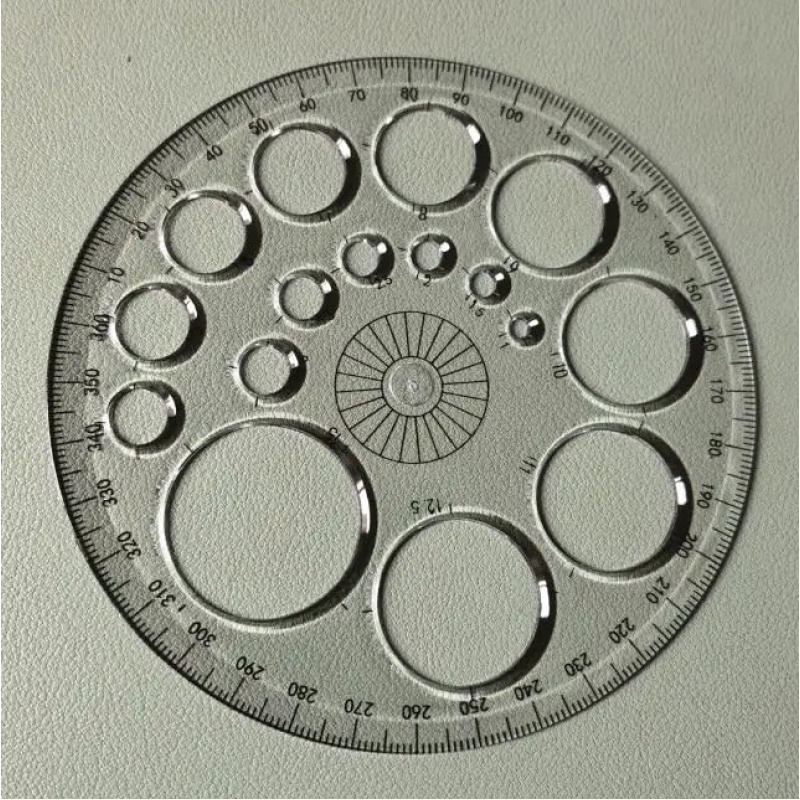 1pc Full Circle Protractor Col – Ruler Set Transparent Bewertung und Preis