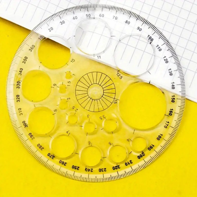 1pc Full Circle Protractor Col – Ruler Set Transparent Bewertung und Preis