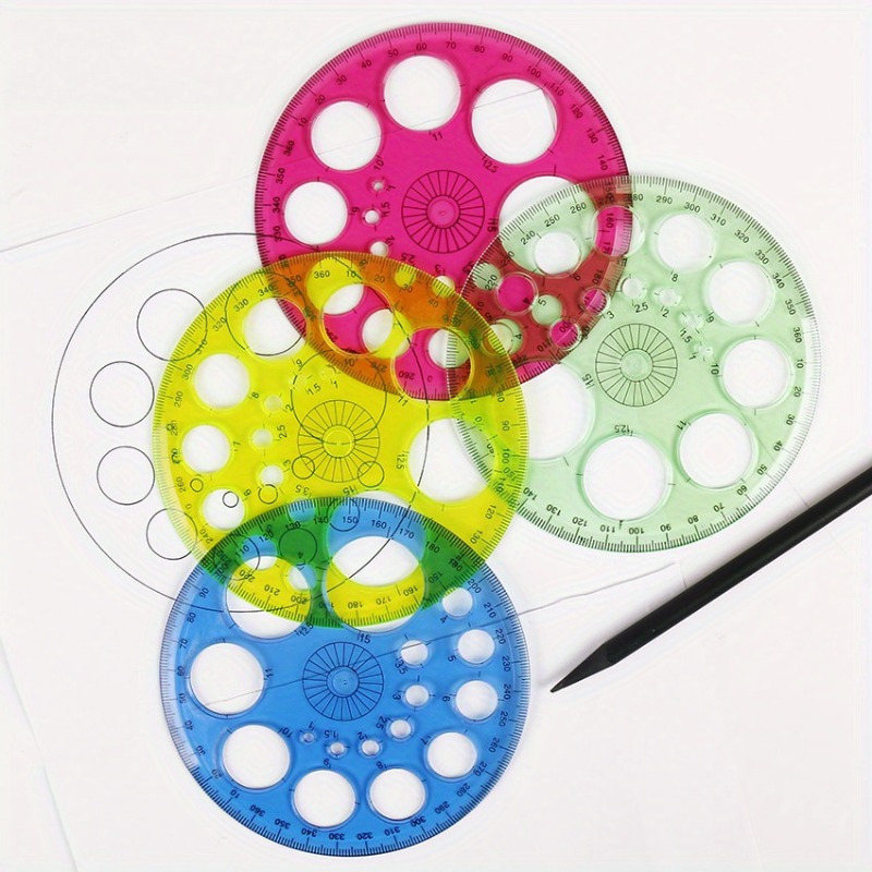 1pc Full Circle Protractor Col – Ruler Set Transparent Bewertung und Preis