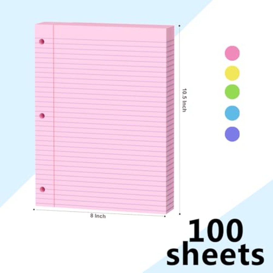 Loose Leaf Paper 00 Sheets Col – Paper Punch 3 Hole Bewertung und Preis