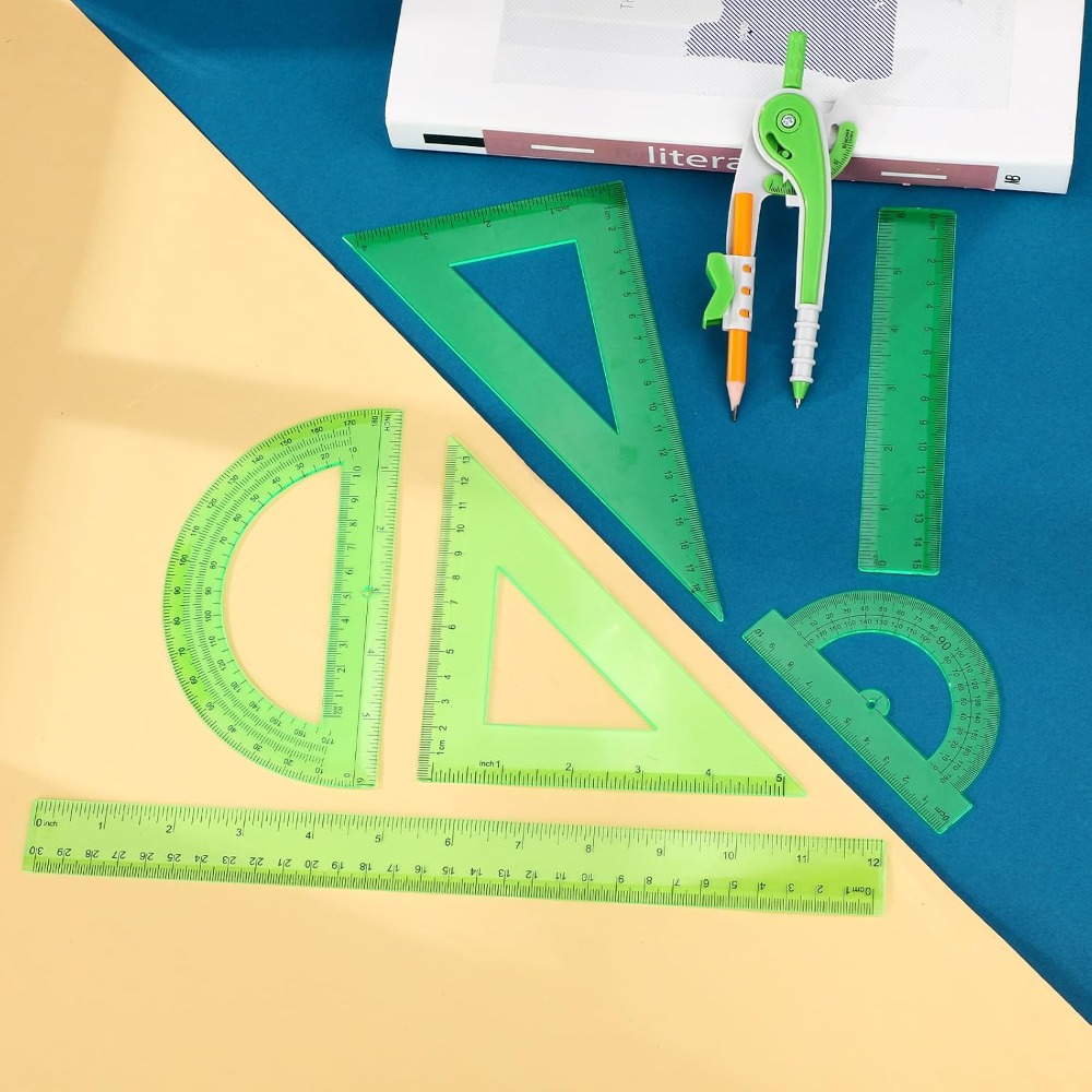 7 Pcs Geometry Math Set: 6/4 I – Compass Geometry Set Bewertung und Preis
