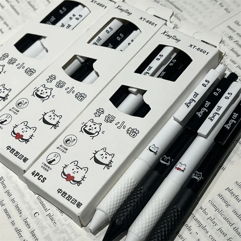 4pcs Cute Pens Lucky Kitten Pe – Gel Ink Pen Set Bewertung und Preis