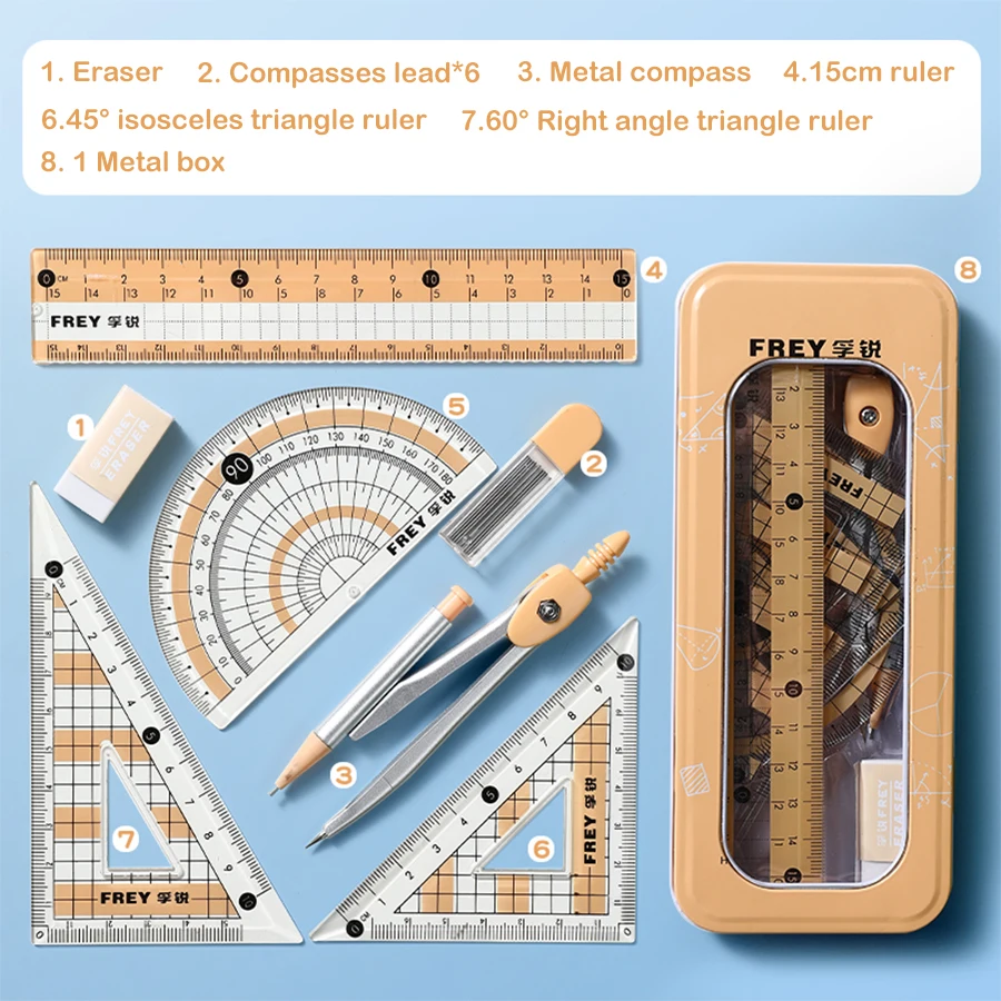 7Pcs Back to School Math Geome – Compass Geometry Set Bewertung und Preis