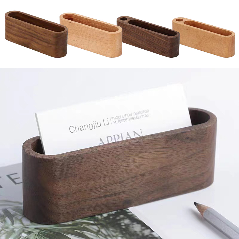 Business Card Holder Wooden Or – Desk Name Plate Bewertung und Preis