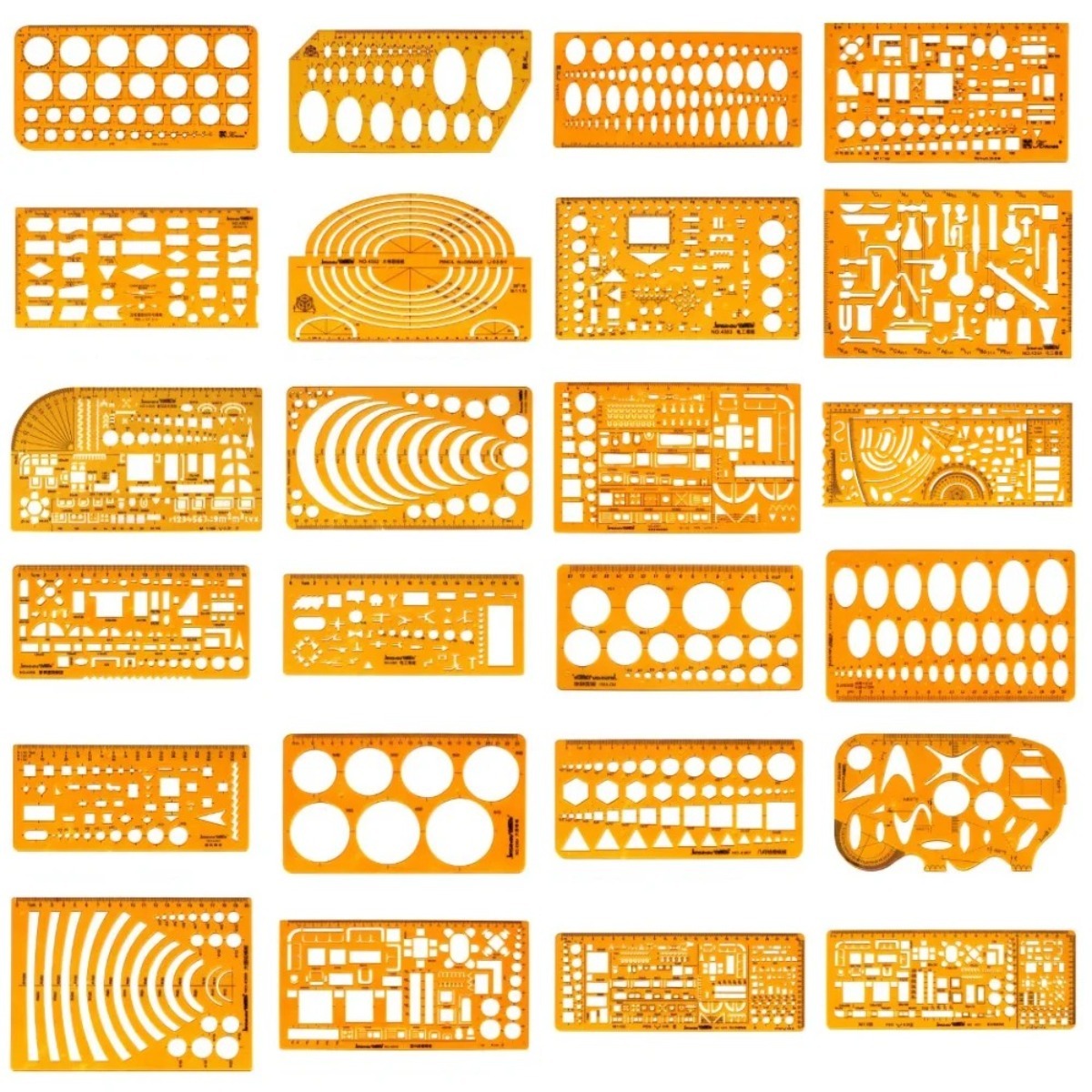 Geometric Drawing Template Set – Ruler Set Transparent Bewertung und Preis