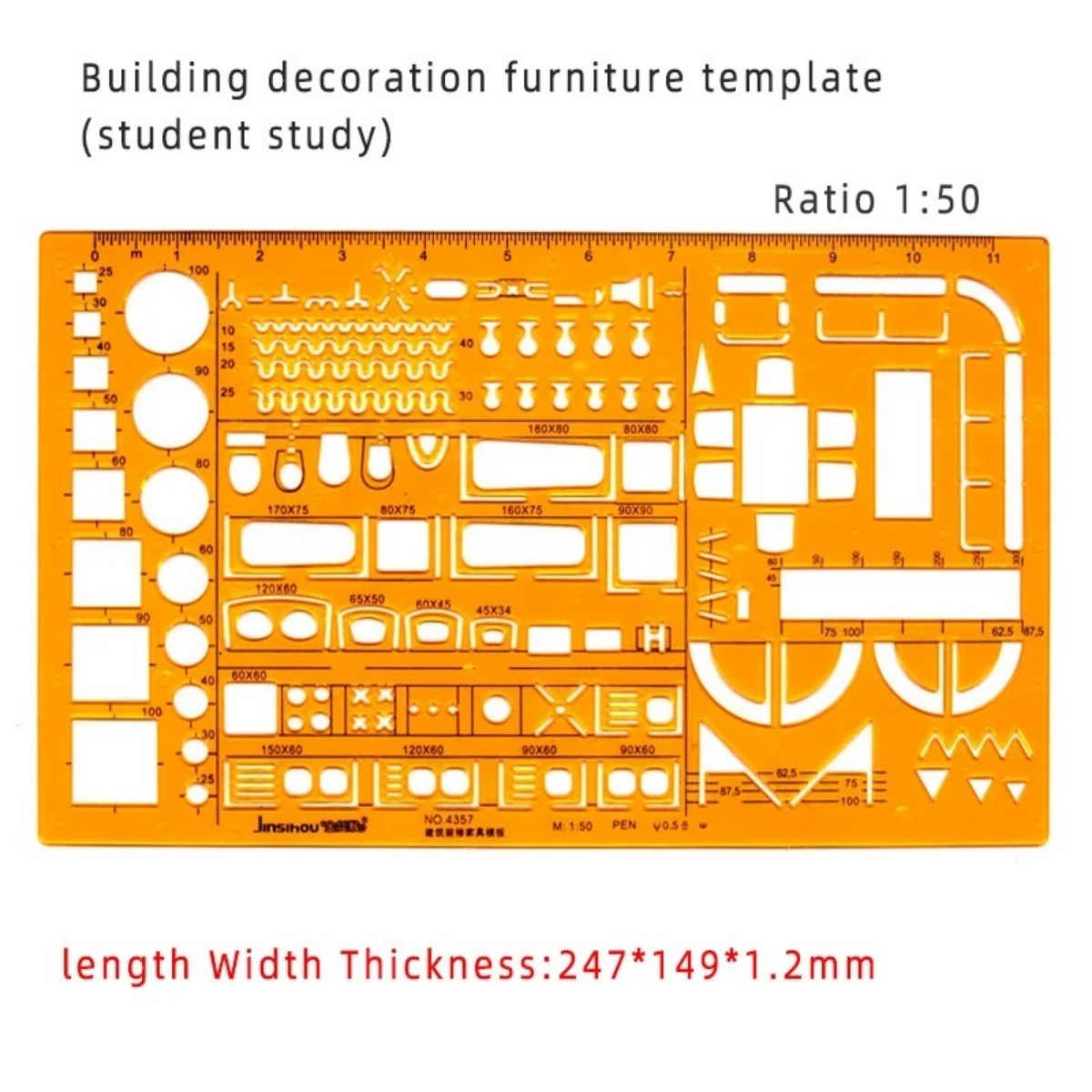 Geometric Drawing Template Set – Ruler Set Transparent Bewertung und Preis