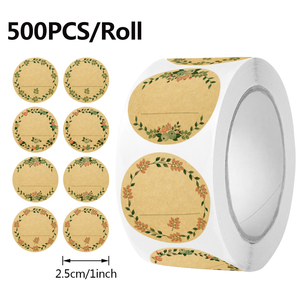 JCAC 500pcs/roll Blank Writabl – Sticker Label Roll Bewertung und Preis