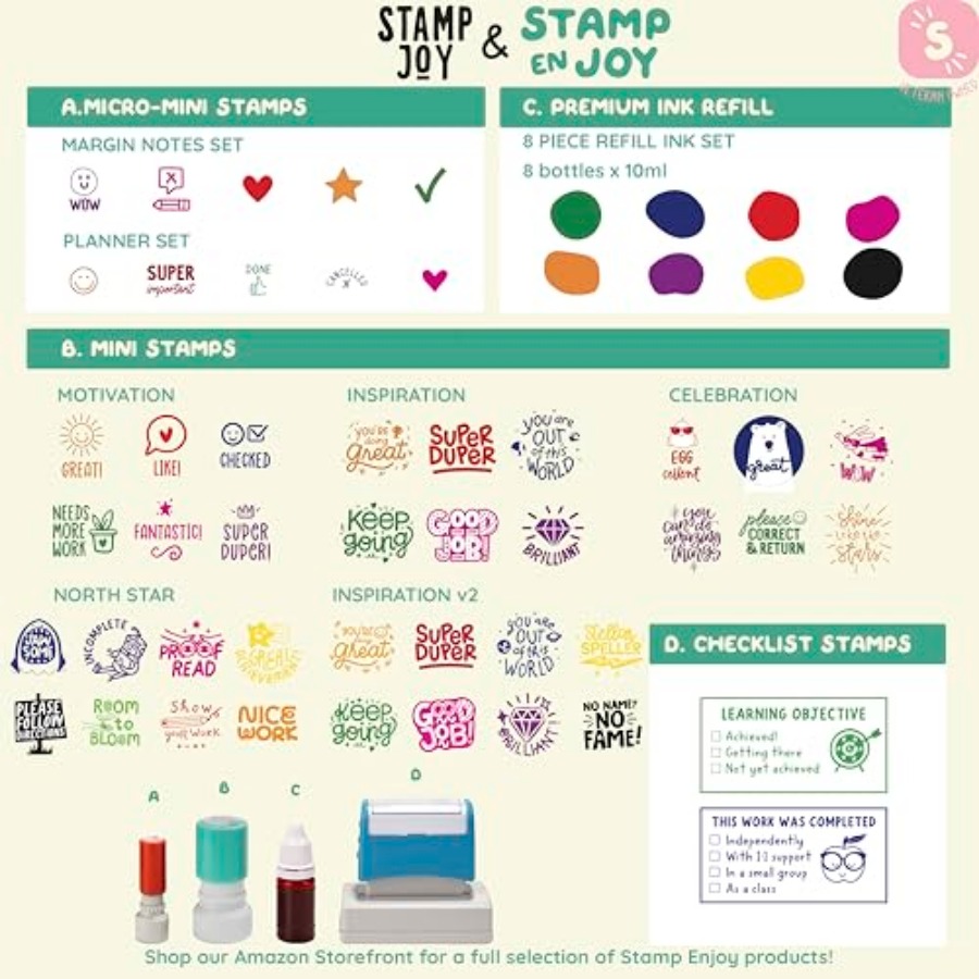 5 Self-Ink Flash Stamp Set, Mu – Self Inking Stamp Bewertung und Preis