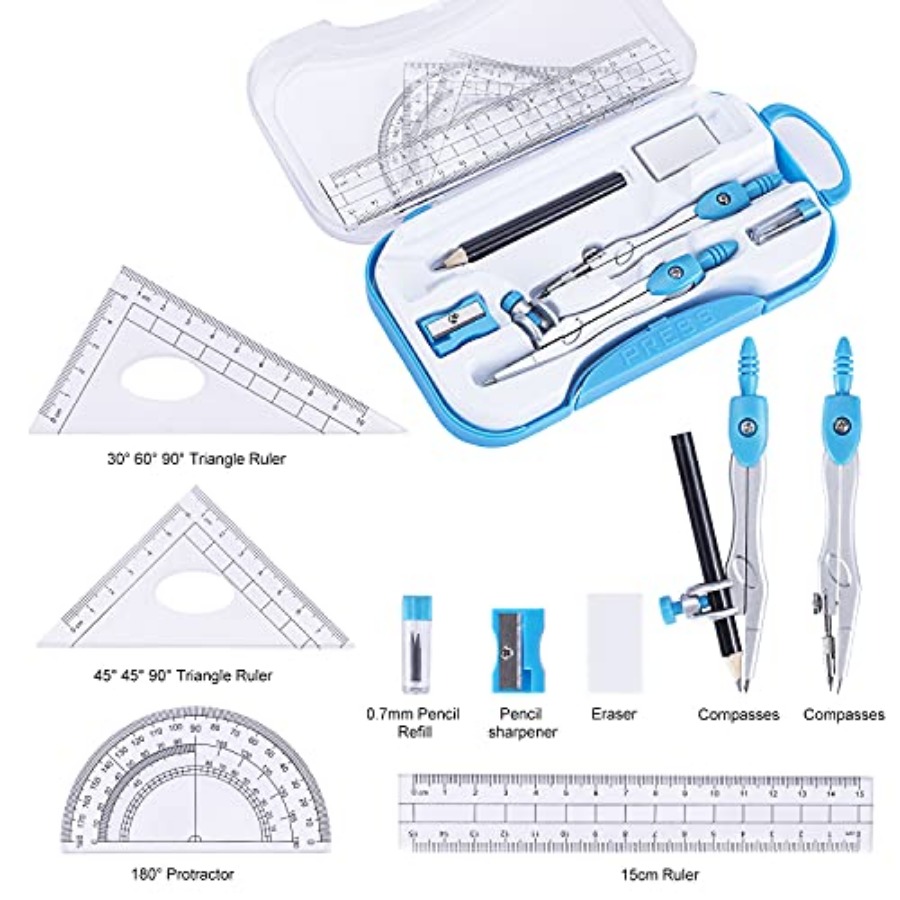 Math Geometry Kit Set 10 Piece – Compass Geometry Set Bewertung und Preis