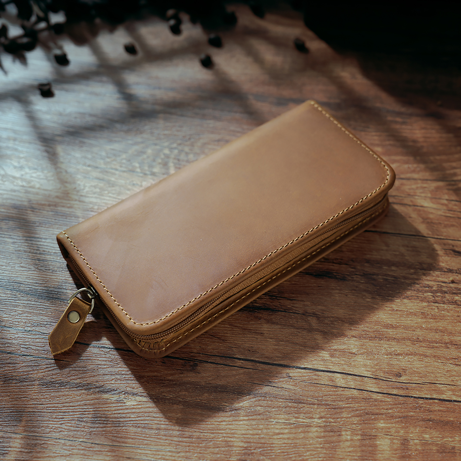 Genuine Leather Zipper Pencil  – Pen Pouch Roll Bewertung und Preis