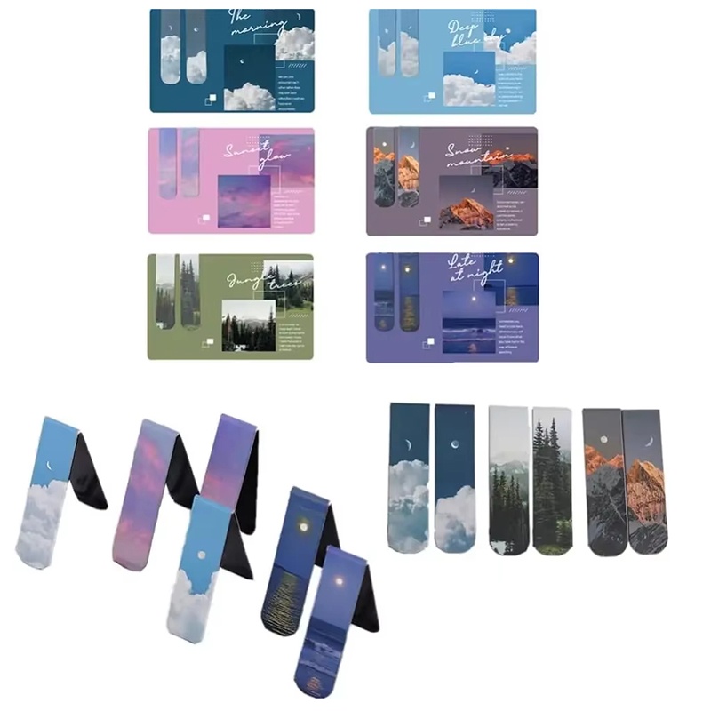 2pcs Landscape Themed Magnetic – Bookmark Magnetic Clip Bewertung und Preis