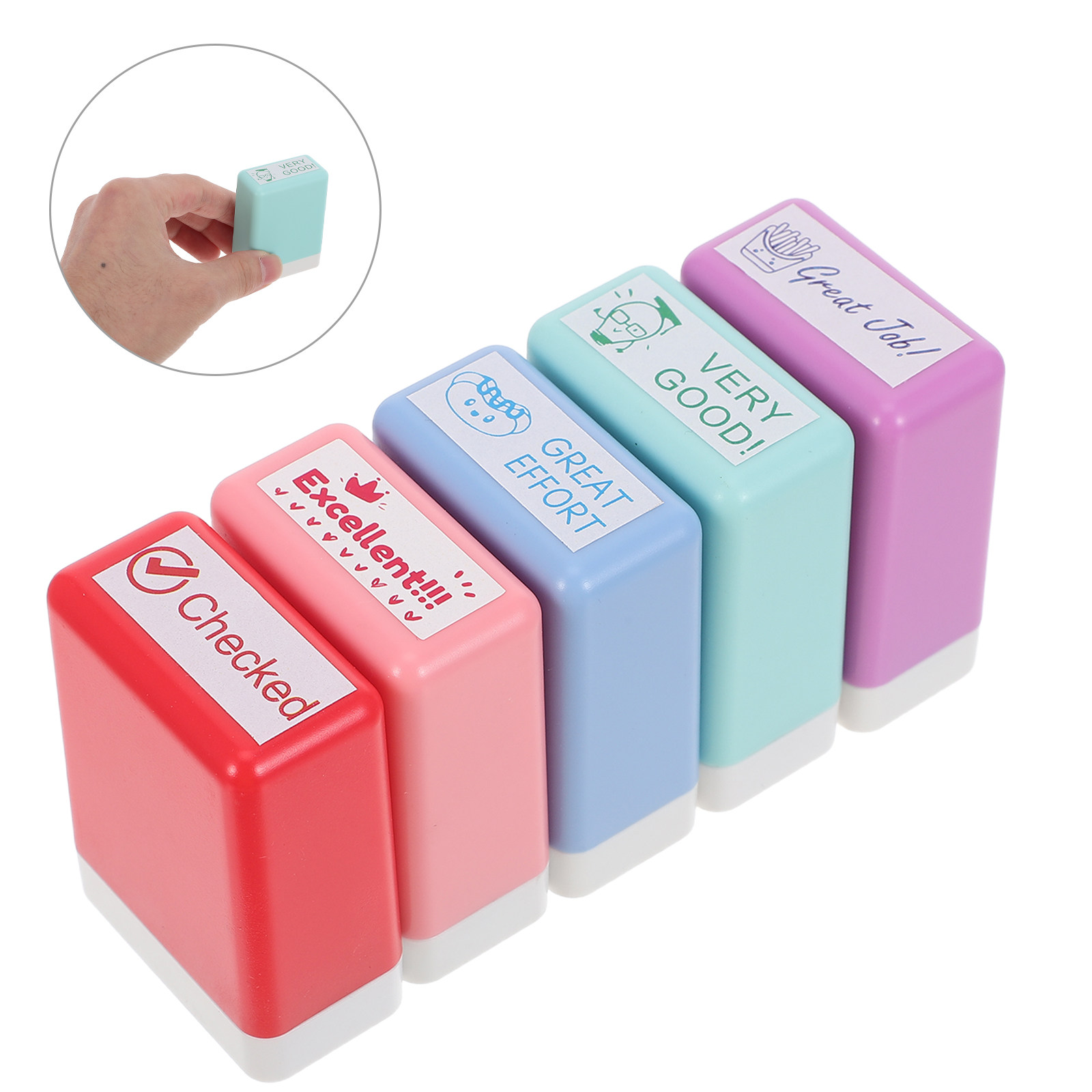 1Set Teacher Comment Stamp Set – Self Inking Stamp Bewertung und Preis