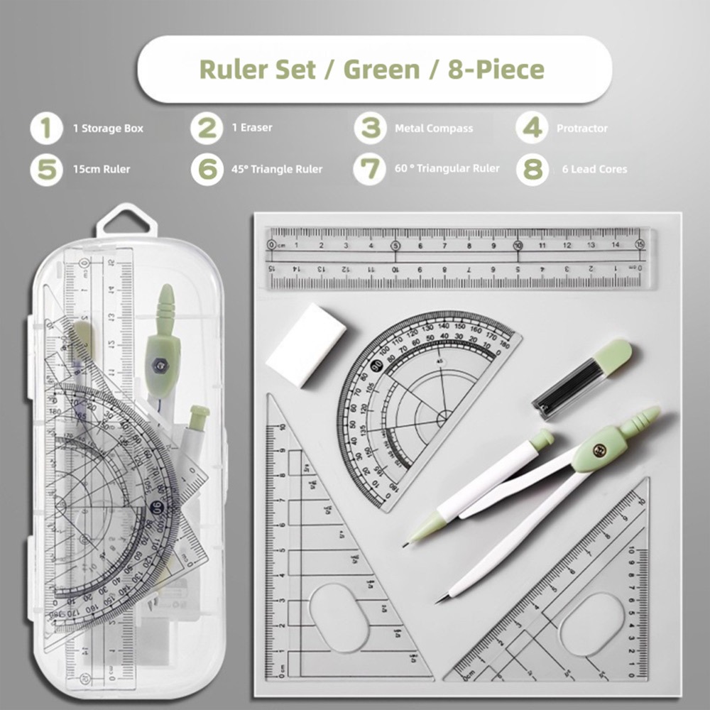 8PCS/Set Plastic Ruler Compass – Compass Geometry Set Bewertung und Preis