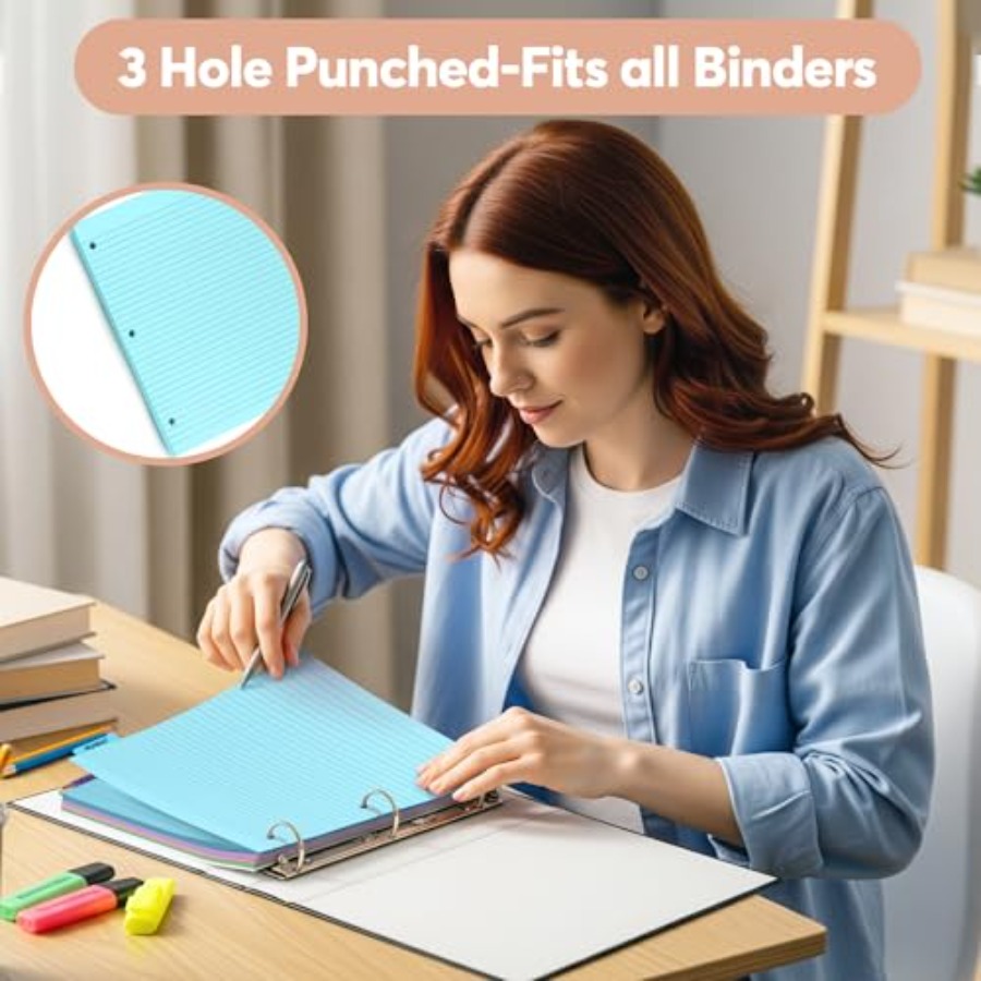 Colored Notebook Paper 8.5 x 1 – Paper Punch 3 Hole Bewertung und Preis