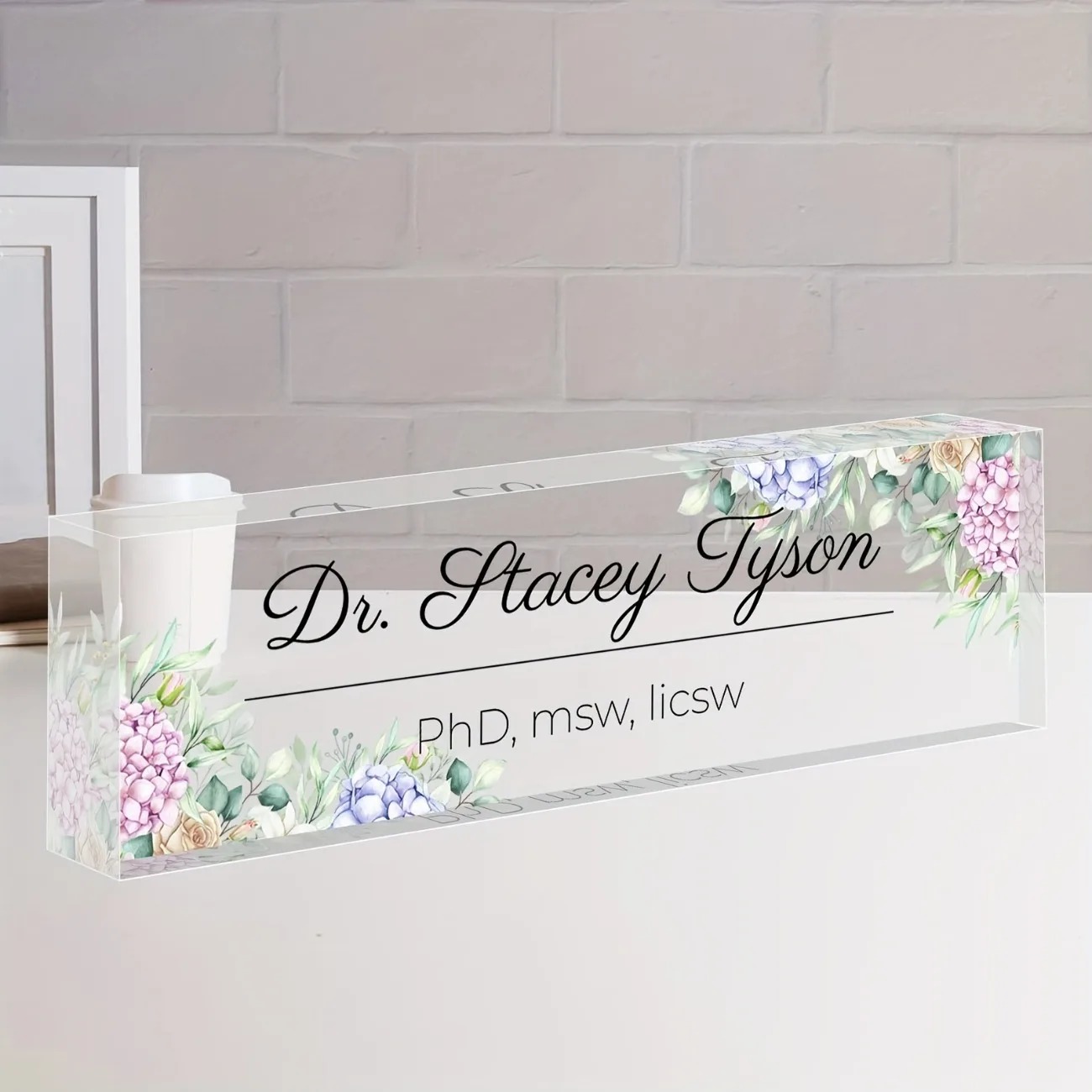 2D Flat Transparent Acrylic Te – Desk Name Plate Bewertung und Preis