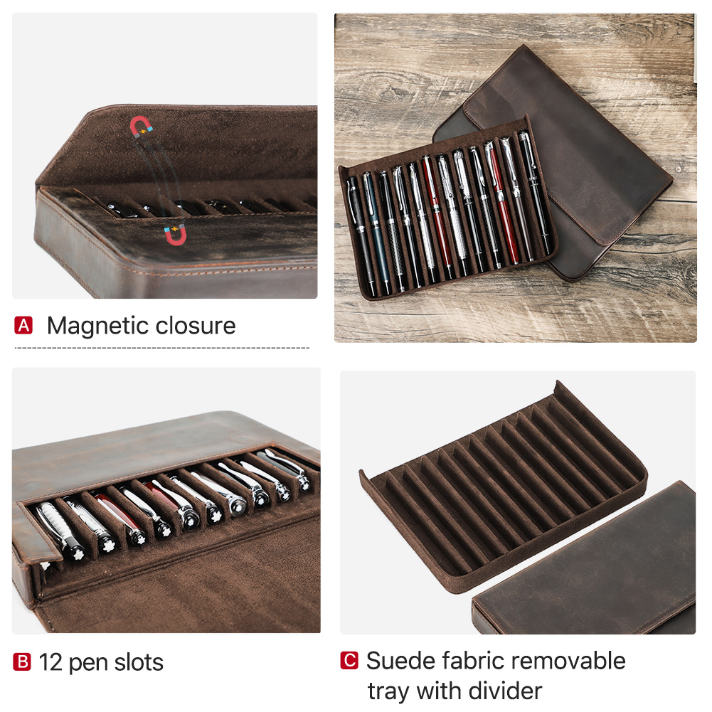 Luxury Genuine Leather 12 Slot – Pen Pouch Roll Bewertung und Preis