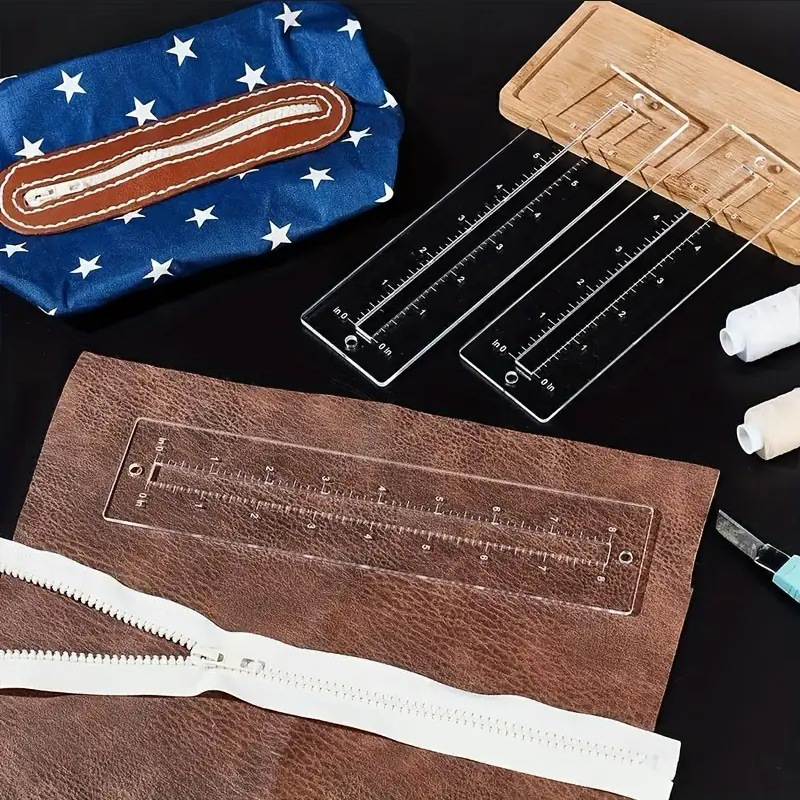 [YU]3pcs Acrylic Zipper Templa – Ruler Set Transparent Bewertung und Preis