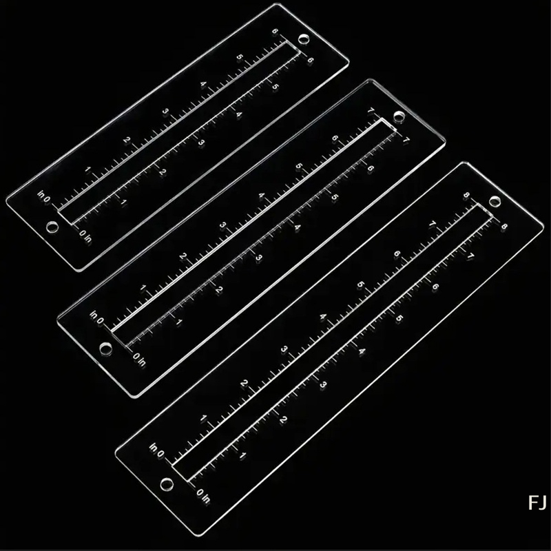 [YU]3pcs Acrylic Zipper Templa – Ruler Set Transparent Bewertung und Preis