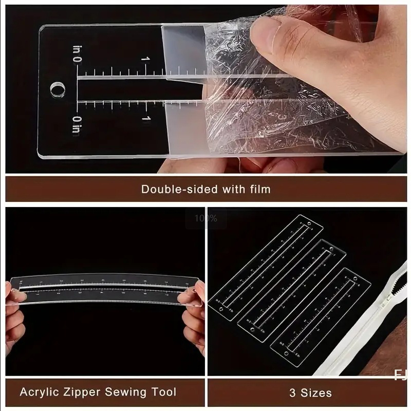 [YU]3pcs Acrylic Zipper Templa – Ruler Set Transparent Bewertung und Preis