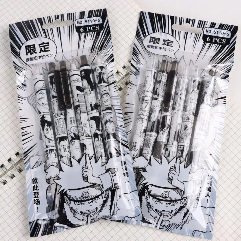 Naruto 6Pcs/set Gel Pen Anime  – Gel Ink Pen Set Bewertung und Preis